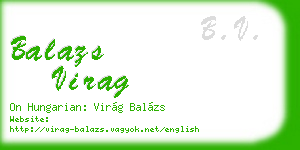 balazs virag business card
