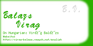 balazs virag business card